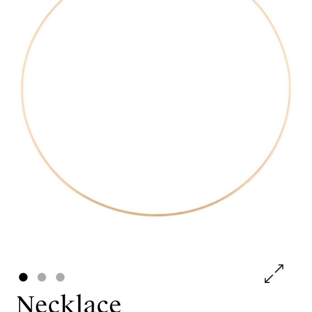 14k Gold Collar wire  Choker Necklace, holds charms. Easy hook closure